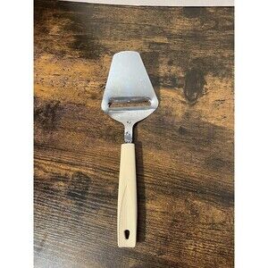 Vintage EKCO Cheese Plane Butter‎ Slicer Veggie Cutter Beige Plastic Handle USA